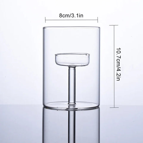 Transparent Glass Candlestick Home Oil Lamp Windproof Candle Holders Cup Cover Table Decor Restaurant Hotel Dining Decorations