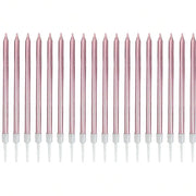 24Pcs/12PCS Champagne Gold Candles Cake Topper  for Birthday Wedding Party DIY Decoration Supply Cake Decoration