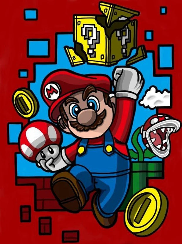 Japanese Anime 5d Diamond Painting Kit M-Marios Bowser Embroidery Jewelry Handmade DIY Mosaic Home Decoration Children's Gift