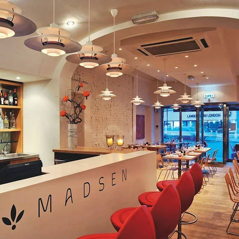 Danish Designer Umbrella Ceiling Chandelier Modern Colorful Led Pendant Lamp Living Room Bedroom Suspended Light Dining Room