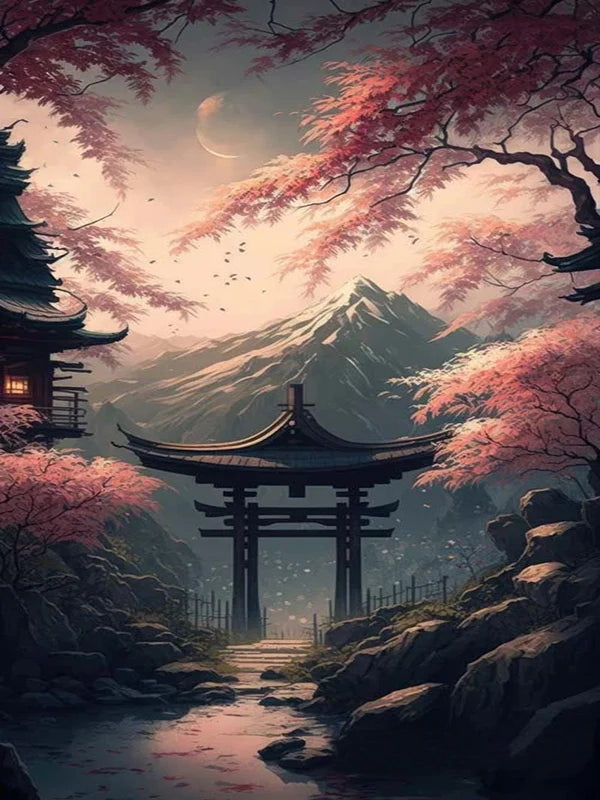 Stunning Scenery Personality DIY Full Drill Diamond Decorative Painting