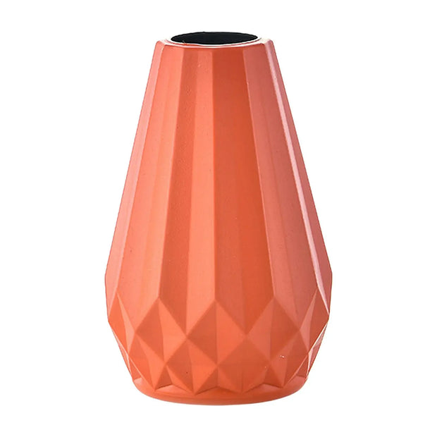 Nordic Flower Vase Imitation Ceramic Plastic Flower Vase Pot Home Living Room Desktop Decoration Wedding Centerpiece Arrangement