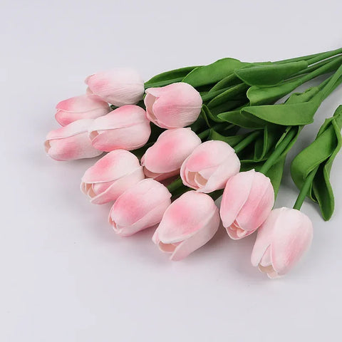 10pcs Tulip Artificial Bouquet Artificial Flower Wedding Bridal Bouquet Outdoor Home Garden Bouquet Party Vase Decorative Plant