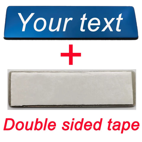 70*20MM Customized Brooch Pin Personalize Engrave Your Text Logo Business ID Plate Steel Metal Letterbox Mailbox Tag Name Badges