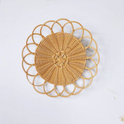 Bohemian Imitation Vine Wall Hanging Pendant Hand Woven Flower Shape Ornaments Crafts Room Living Room Background Wall Decor