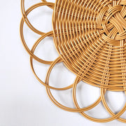 Bohemian Imitation Vine Wall Hanging Pendant Hand Woven Flower Shape Ornaments Crafts Room Living Room Background Wall Decor