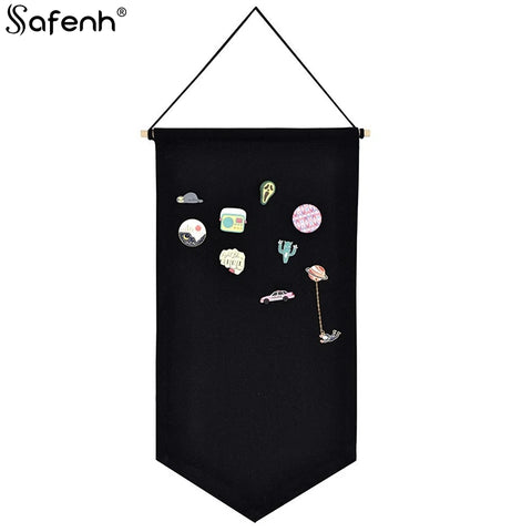 1PC Hanging Cloth Nordic Blank Brooch Pin Badge Holder Hanging Cloth Brooch Pin Organizer Display Pins Storage Brooch Collection