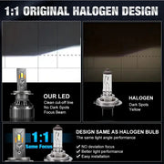 YHKOMS 1200W 800000LM Canbus H4 H7 H1 LED H8 H9 H11 9005 9006 9012 HB3 HB4 Car LED Headlight Auto Fog Lamp LED Bulbs 6000K 12V