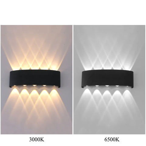 LED Wall Lamp Outdoor IP65 Waterproof Up Down luminous lighting Indoor Stair Garden Sconce Light Plastic AC110-220V