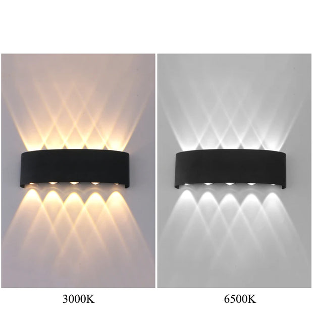 LED Wall Lamp Outdoor IP65 Waterproof Up Down luminous lighting Indoor Stair Garden Sconce Light Plastic AC110-220V