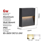 SANDIY Outdoor Wall Lamp Waterproof Led Stair Light 12v Exterior Lighting for Terrace Porch 220v 110v Luminaire Surface Mounted