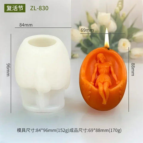 New 3D Tulip flower relief egg candle silicone mold rattan rose peony flowers candle mould Easter relief eggs resin gypsum molds