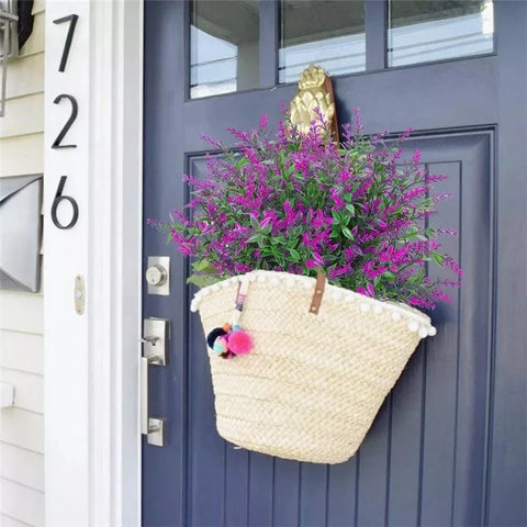 Artificial Flower Plastic Lavender Fake Plant Wedding Home Garden Decoration Bridal Bouquet Table Setting Household Supplies