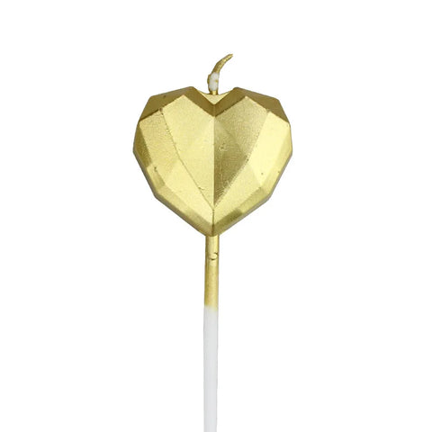 Cute Birthday Cake Candle Diamond Heart Star Shape Candles Creative 3D Lovely Cupcake Candle Children's Party Decoration