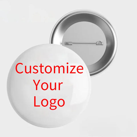 Custom Your Own Logo Pins Personalize Tinplate Brooches DIY Photo Pictures Lapel Badges Customize Gifts for Kids Girls Women