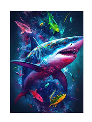 Fairy Dust AB DIY Diamond Painting Colorful Ocean Wild Life Shark Seahorse Octopus Turtle Mosaic Embroidery Stitch Kit Wall Art