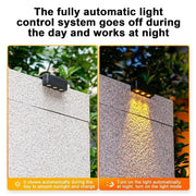 1-16 Pcs LED Solar Wall Lamps IP65 Waterproof Stair Light Outdoor Lighting Fence Porch Decorative Lamp Step Fence Yard Garden
