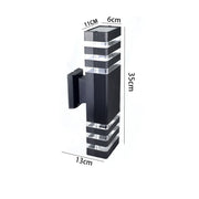 Wall Lamp Outdoor led Lights Waterproof up Down Decor Garden Lights IP65 110V 220V Outdoor Wall Light with 2PCS E27 Bulbs