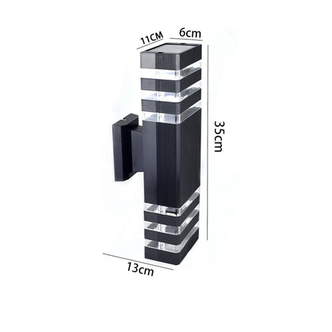 Wall Lamp Outdoor led Lights Waterproof up Down Decor Garden Lights IP65 110V 220V Outdoor Wall Light with 2PCS E27 Bulbs