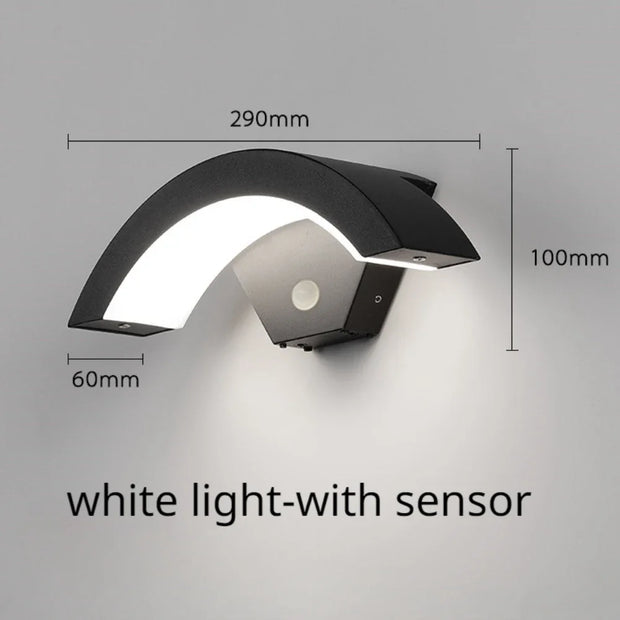 Modern Outdoor Waterproof Wall Lamp Human Body Induction Lamp Porch Garden Lamps Aluminum Home Lighting Decorative Wall Lights