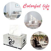 5D Diamond Painting Tissue Box Handmade Mosaic Tissue Box Rhinestone Drawing Art Tissue Dispenser for Home Decor Gift