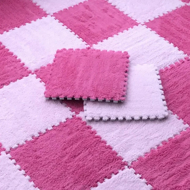 Soft Plush Children's Mat Baby Toys Eva Foam Puzzle Carpet Warm Children Play Mats Interlocking Rugs Infant Carpet 30*30*1cm