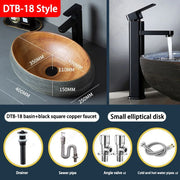 Ceramic Table Sink Porcelain Washbasin Above Counter Vanity Bowl Art Basin Countertop Vessel Sink For Bathroom Balcony Lavatory