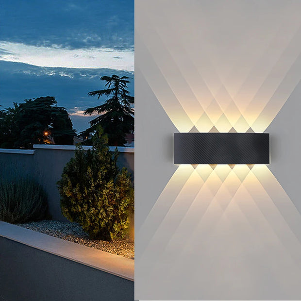 LED Wall Lamp Outdoor Waterproof Up Down luminous lighting Indoor Stair Garden Sconce Light Plastic 6W 10W AC110-220V
