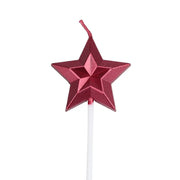 Cute Birthday Cake Candle Diamond Heart Star Shape Candles Creative 3D Lovely Cupcake Candle Children's Party Decoration