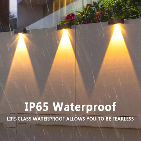 LED Solar Garden Lights Strong Bright Outdoor Sunlight Led Lights IP65 Waterproof Wall Lamp for Courtyard Yard Balcony Fence