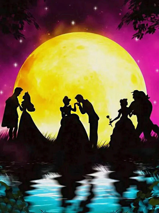 Disney Diamond Painting Mickey Minnie Embroidery Cross Stitch Kits Mosaic Shadow MoonWall Decor DIY Gift Full Round 30x40cm