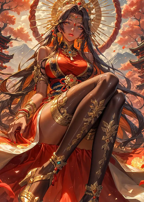 Fashion Cartoon Anime Girl Egyptian Style Sexy Goddess Posters Prints Canvas Painting Wall Art Picture Living Room Home Decor