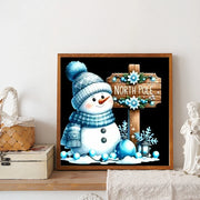 5D Diamond Painting Snowman Mosaic Embroidery Art Craft 30x30cm DIY Full Round Drill Home Decor
