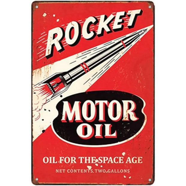 Motor Oil Gas Metal Signs Esso STP Wall Art Poster Plaque Vintage Iron Painting Decoration for Man Cave Cafe Garage Club Bar