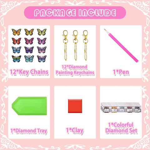 10Pcs Cartoon Pokémon Pikachu 5D Stickup Drill Embroider Keychains Small Pendant DIY Dot Diamond Handmade Semi-finished products