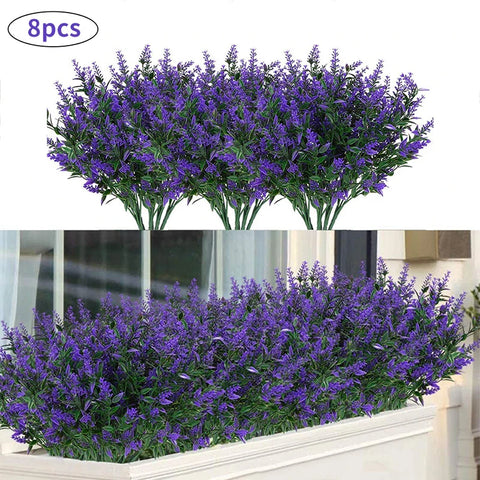 Artificial Flower Plastic Lavender Fake Plant Wedding Home Garden Decoration Bridal Bouquet Table Setting Household Supplies
