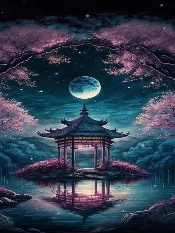 Stunning Scenery Personality DIY Full Drill Diamond Decorative Painting