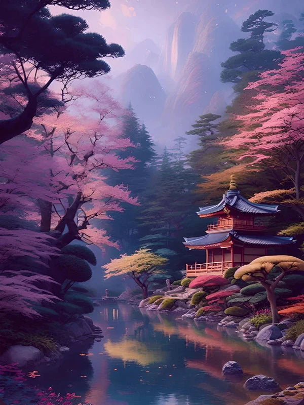 Stunning Scenery Personality DIY Full Drill Diamond Decorative Painting