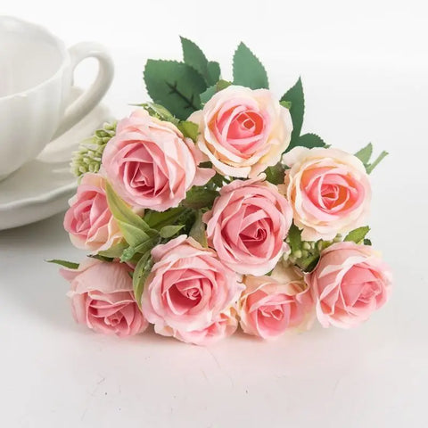 Artificial flowers Begonia  plants  bouquet suitable Long Vine for wall family room garden wedding indoor and outdoor decoration