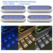 Solar Deck Light Outdoor Solar lighting Stair Lamp Waterproof IP68 30 LEDs For Railing Fence Yard Lamp Exterior Decorative