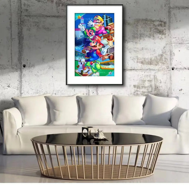 Japanese Anime 5d Diamond Painting Kit M-Marios Bowser Embroidery Jewelry Handmade DIY Mosaic Home Decoration Children's Gift