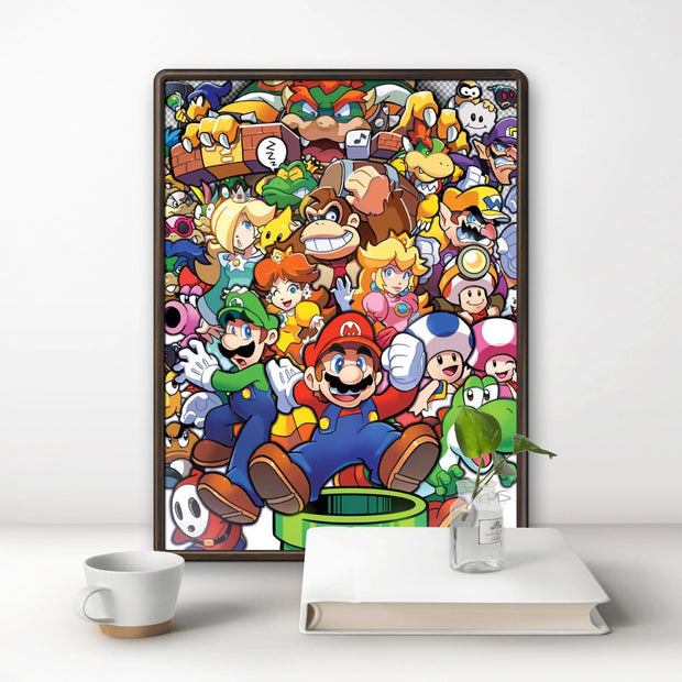2024 New Japanese Anime Diamond Painting Kit M-Marios Bowser Embroidery Jewelry Handmade Mosaic Home Decoration Children's Gift