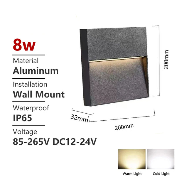 SANDIY Outdoor Wall Lamp Waterproof Led Stair Light 12v Exterior Lighting for Terrace Porch 220v 110v Luminaire Surface Mounted