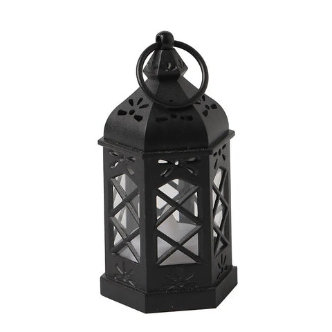 Led Electronic Candle Light Hexagonal Wind Light Portable Handheld Small Lantern Small Night Light Decorative Ornament