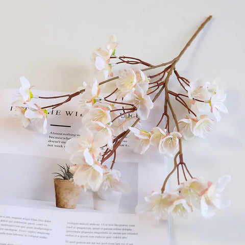 41cm Artificial Cherry Blossom Flower Silk Peach Flowers Fake Plants Arrangement for DIY Garden Home Wedding Party Decor Pink