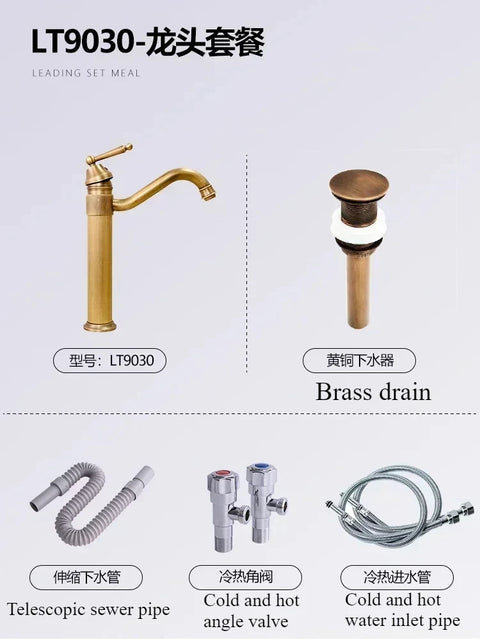 2024 new style Villa Garden outdoor wash basin ceramic wash basin small family column wash table bathroom sink black