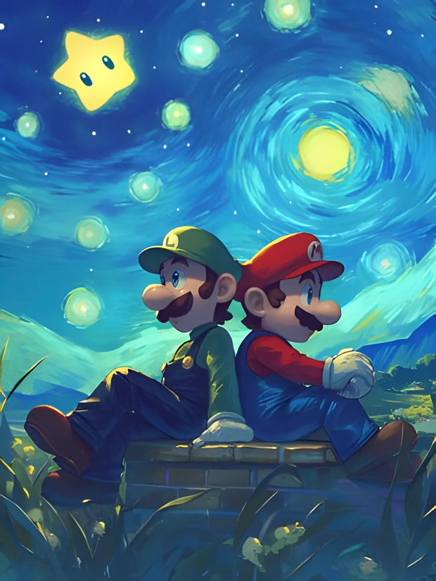 New DIY Mario Bros. Diamond Painting Kit Video Games Poster Diamond Embroidery Color Painting Hand Mosaic Art Home Decor