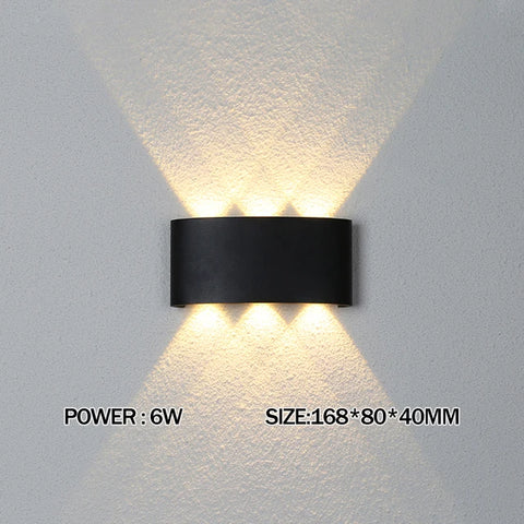 2W 4W 6W 8W 10W 12W  LED Wall Light Outdoor Waterproof Modern Nordic style Indoor Wall Lamps Living Room Porch Garden Lamp