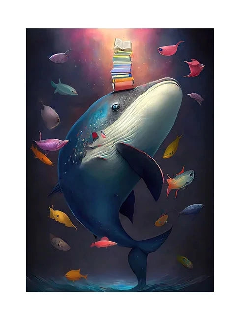 Fairy Dust AB DIY Diamond Painting Colorful Ocean Wild Life Shark Seahorse Octopus Turtle Mosaic Embroidery Stitch Kit Wall Art