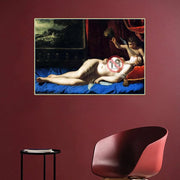 Artemisia Gentileschi " Venus And Cupid Sleeping " Canvas Oil Painting Aesthetics Artwork Picture Poster Backdrop Home Decor